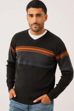 Le Chandail En Tricot Léger Rayé Par Oxygen -Mode Femme Homme product MS100 593 343