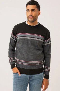 Le Chandail En Tricot Léger Rayé -Mode Femme Homme product MS100 596 66