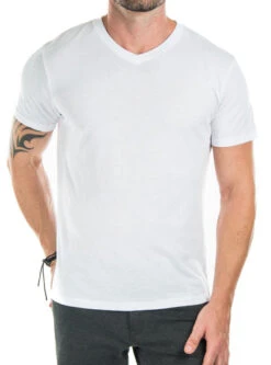 T-shirt Basique Avec Col En V -Mode Femme Homme product PEN453B2 21