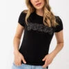 Le T-shirt Guess Logo Dentelle Et Strass